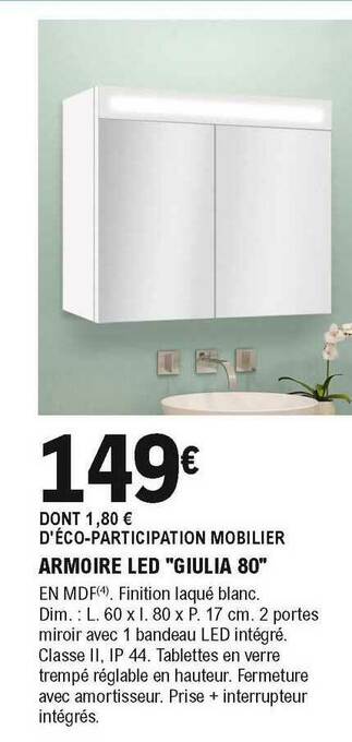 E.Leclerc Brico Armoire Led offre