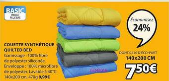 JYSK Couette Synthétique Quilted Bed offre