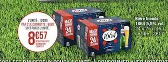 Casino Supermarchés Bière blonde 1664 5,5% vol. offre