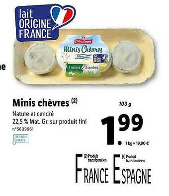 Lidl Minis Chèvres Chêne D'argent offre