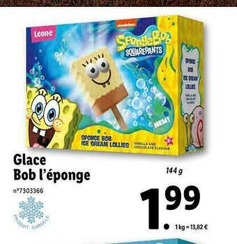 Lidl Glace Bob L'éponge Léone offre