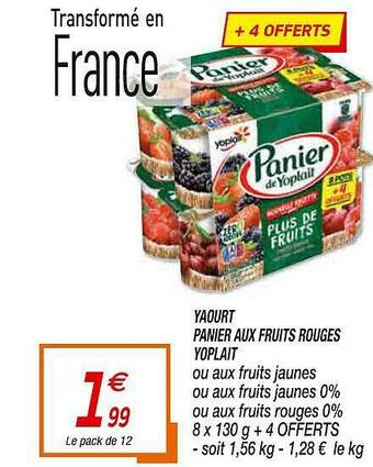 Netto Yaourt Panier Aux Fruits Rouges Yoplait offre