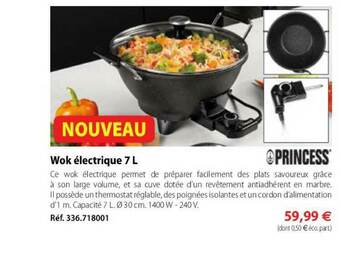 Mathon Wok électrique 7 L Princess offre