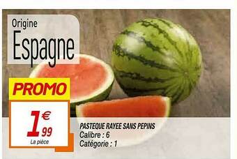 Netto Pastèque Rayée Sans Pépins offre