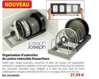 Mathon Organisateur D'ustensiles De Cuisine Extensible Drawerstore offre
