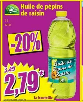 Norma Huile De Pépins De Raisin offre