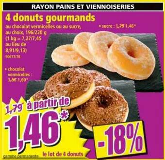 Norma 4 Donuts Gourmands offre