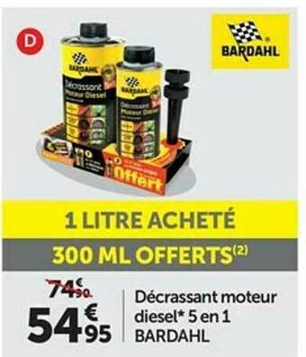 Roady Décrassant Moteur Diesel 5 En 1 Bardahl offre