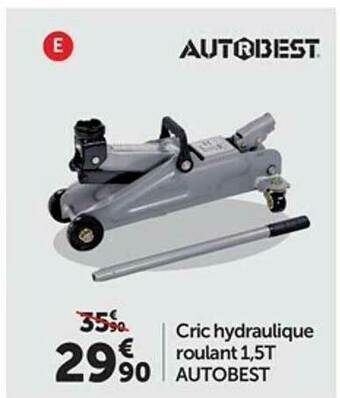Roady Cric Hydraulique Roulant 1,5 T Autobest offre