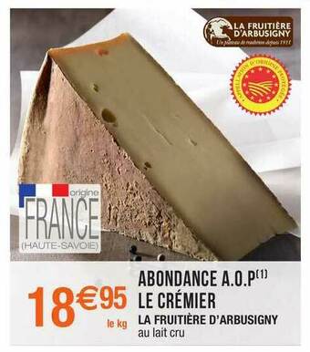 Migros Abondance A.o.p. Le Crémier La Fruitière D'arbusigny offre