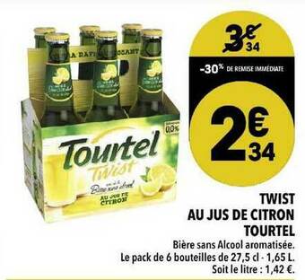 Supeco Twist Au Jus De Citron Tourtel offre