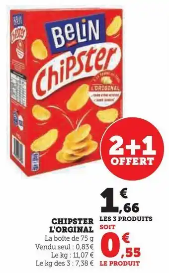 Super U Chipster l'orginal offre