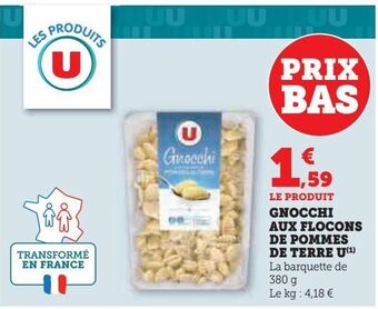 Super U Gnocchi aux flocons de pommes de terre u offre