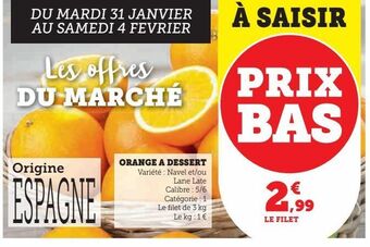 Super U Orange a dessert offre