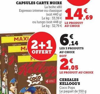 Super U Cereales kellogg's offre