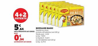 Super U Bouillon maggi offre