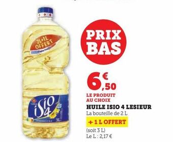 Super U Huile isio 4 lesieur offre