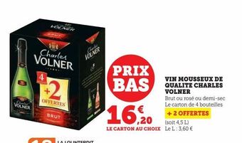 Super U Vin mousseux de qualite charles volner offre