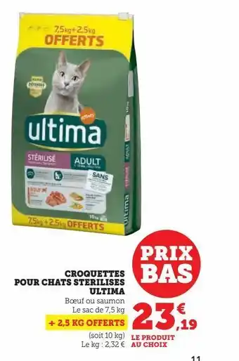 Super U Croquettes pour chats sterilises ultima offre