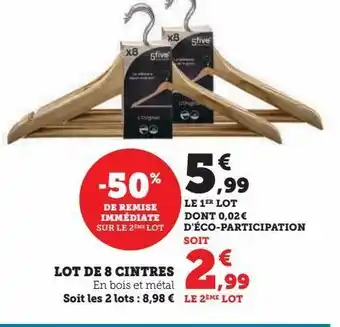 Lot de 8 cintres