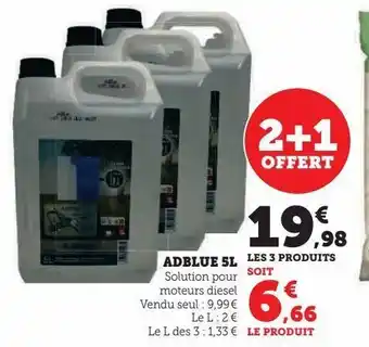 Super U Adblue 5l offre