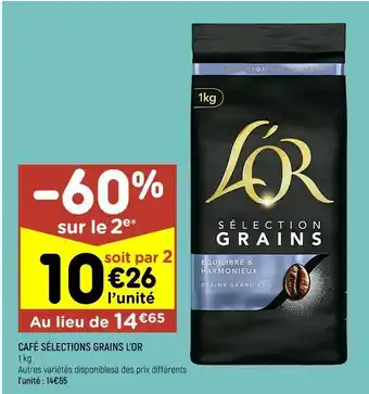 Leader Price Café sélections grains l’or offre