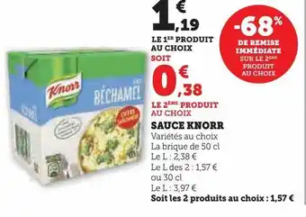 U Express Sauce knorr offre