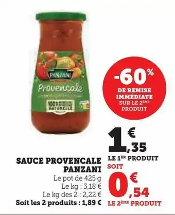 U Express Sauce provencale panzani offre
