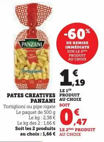 U Express Pates creatives panzani offre