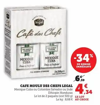 U Express Cafe moulu des chefs legal offre