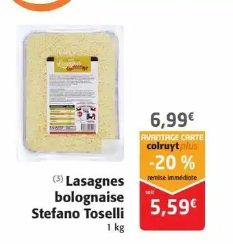 Colruyt Lasagne bolognaise stefano toselli offre
