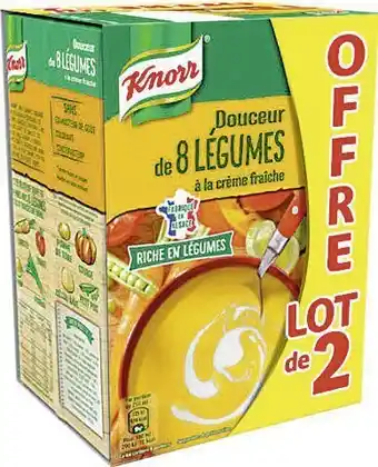 Casino Supermarchés Lot de 2 Douceur de 8 légumes à la crème fraîche Knorr offre