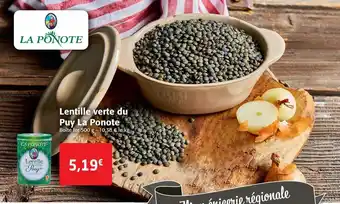 Colruyt Lentille verte du puy la ponote offre