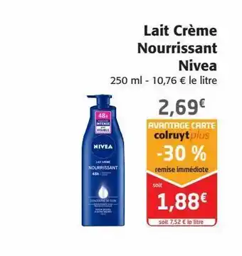 Colruyt Lait crème nourrissant nivea offre