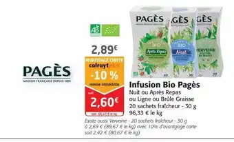Infusion bio pagès