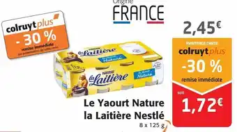 Colruyt Yaourt nature la laitière nestlé offre