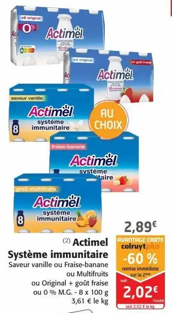 Colruyt Actimel système immunitaire offre