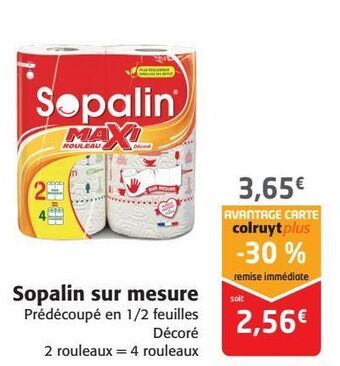 Colruyt Sopalin sur mesure offre