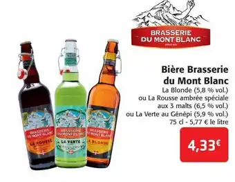 Colruyt Bière brasserie du mont blanc offre
