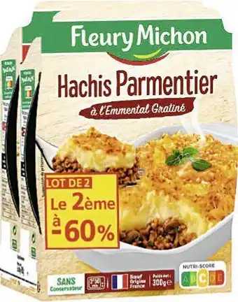 Casino Supermarchés Lot de 2 Hachis Parmentier Fleury Michon offre