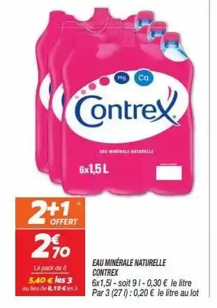 Netto Eau minerale neturelle contrex offre