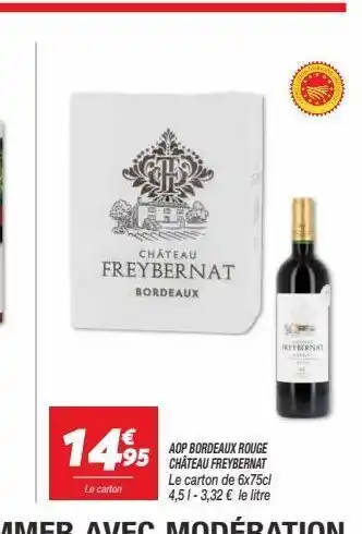 Aop bordeaux rouge chateau freybernat