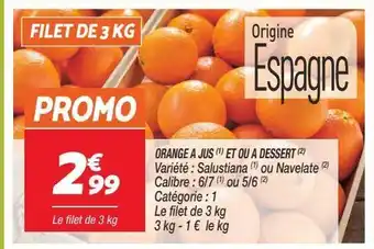 Netto Orange a jus et ou a dessert offre