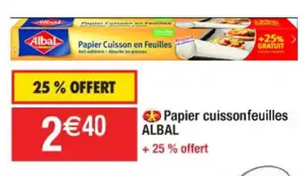 Cora x Carrefour Papier cuissonfeuilles Albal offre