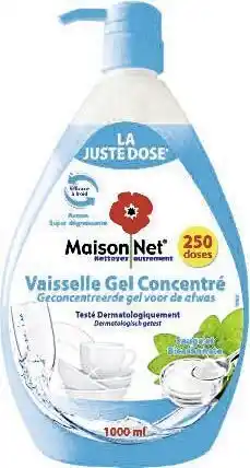 Vaisselle Gel Concentré Sauge et Bicarbonate Maison Net 250 doses