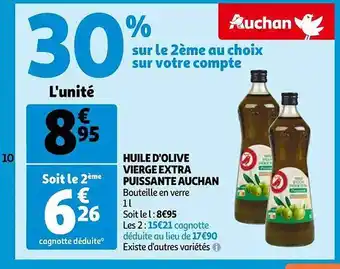 Auchan Huile d'olive vierge extra puissante auchan offre