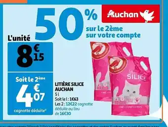 Auchan Litière silice auchan offre