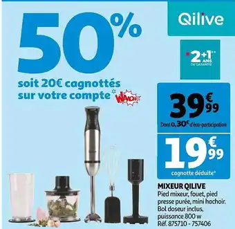 Auchan Mixeur qilive offre