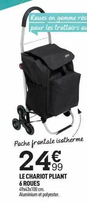 Centrakor Le chariot pliant 6 roues offre