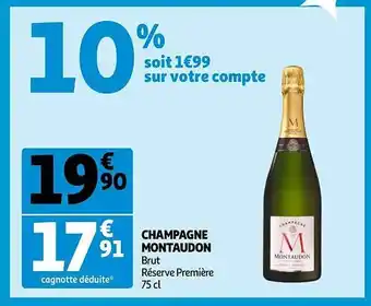 Auchan Champagne montaudon brut réserve première offre